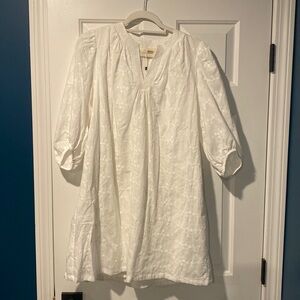 NWT White eyelet The Korner dress